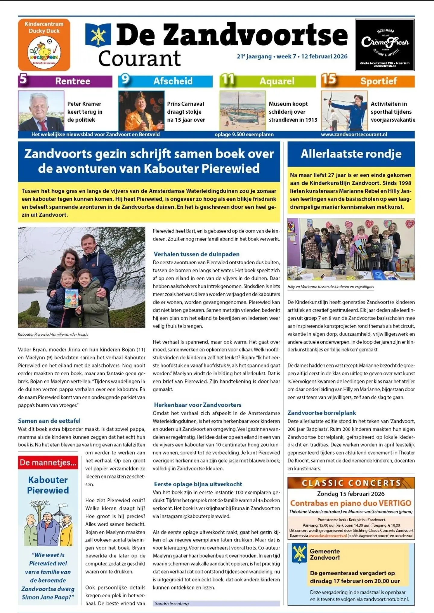 De Zandvoortse Courant artikel over Pierewied